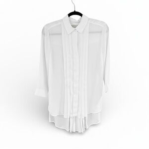 Joan Vass Studo Vintage Women’s Tuxedo shirt dress white Size Medium